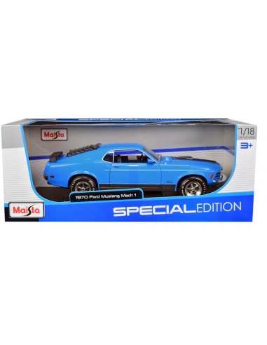 Ford Mustang Mach 1 1970 Blue 1/18 -...
