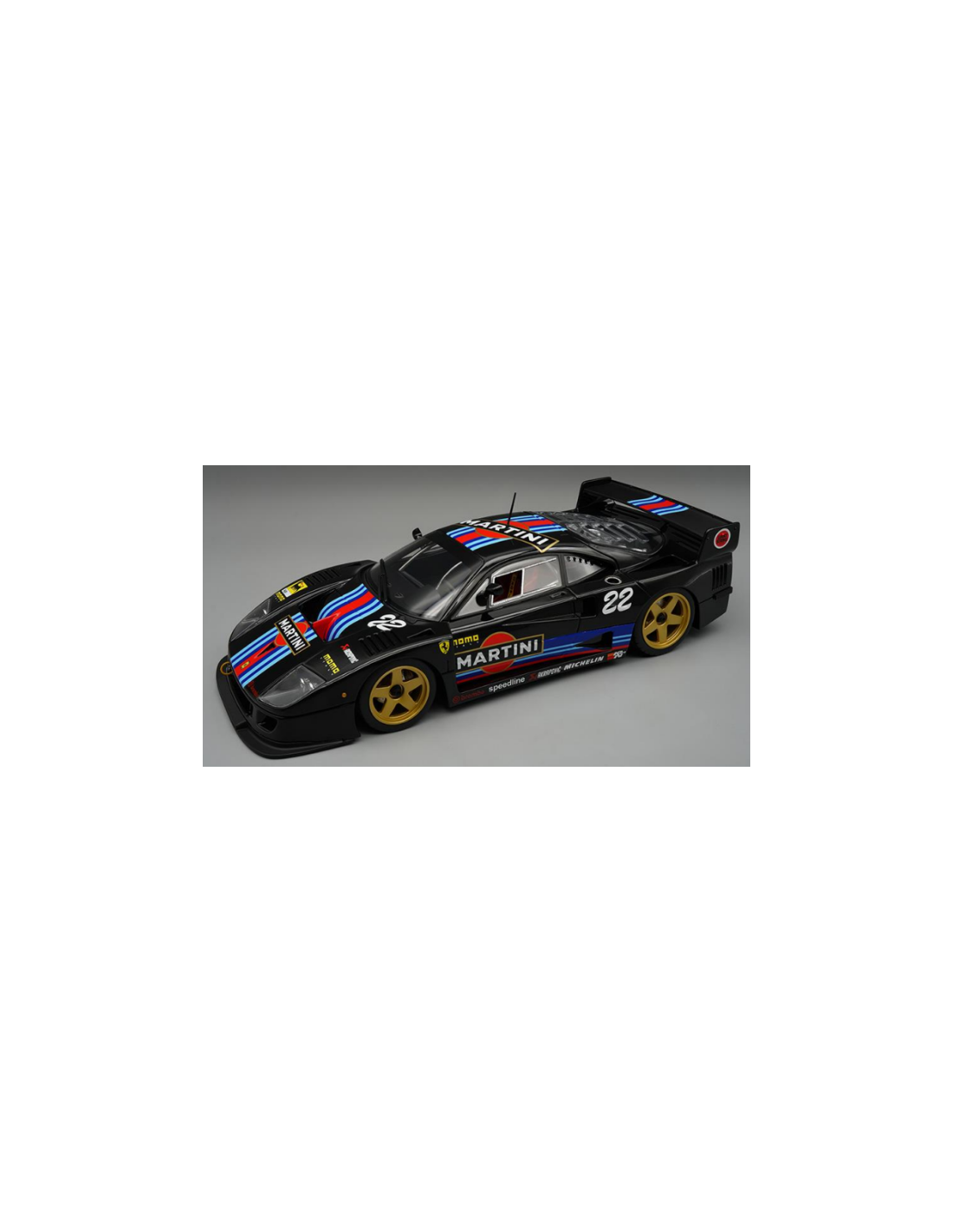Voiture Miniature Ferrari F40 LM Martini Racing No 22 1996 1/18 TM18