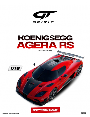 Koenigsegg Agera RS 2016 Red 1/18 -...