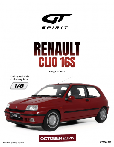 Renault Clio 16S 1991 Red 1/8 -...
