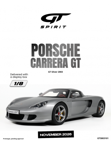 Porsche Carrera GT 2003 Silver 1/8 -...