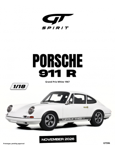 Porsche 911 R 1967 White 1/18 - GT596...