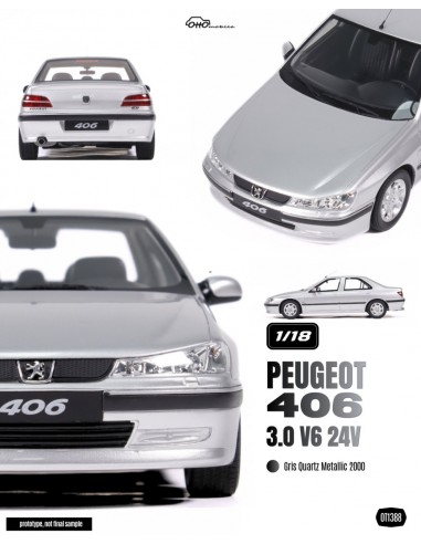 Peugeot 406 3.0 V6 24V 2000 Gris 1/18...